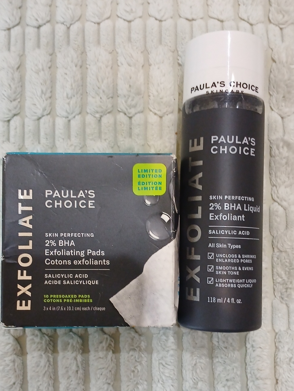 Paula's Choice SKIN PERFECTING 2% BHA Liquid Exfoliant & Pads Unisex